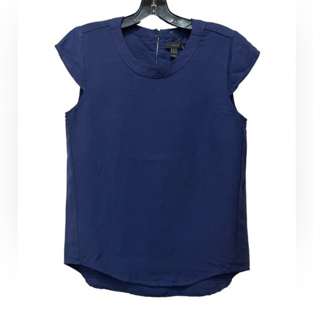 J. Crew Navy Top with Side Panels Size 0